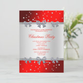 Classy Diamond Bows & Parels Kerstmis Kaart (Staand voorkant)