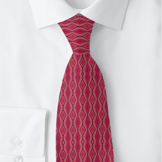 Classy Diamond Business Pink NeckTie Stropdas