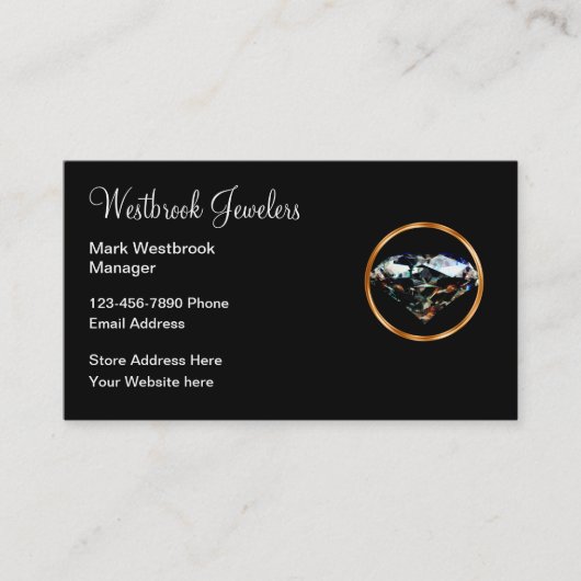 Classy Diamond Jewelry Store Visitekaartje (Voorkant)