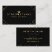 Classy Diamond Pattern Royal Casino Visitekaartje (Voorkant / Achterkant)