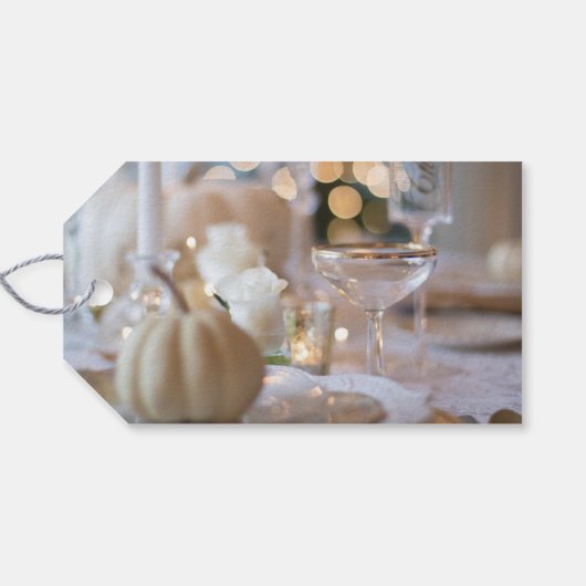 Classy Dinner Party Fancy plaats instelling Dank u Cadeaulabel (Achterkant Horizontaal)