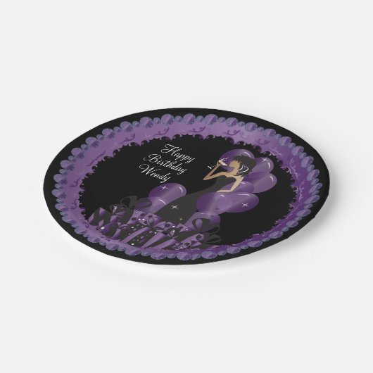 Classy Diva Girl | Personaliseren | PAARS Papieren Bordje (Gekanteld)