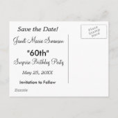 Classy Diva Girl's Party | Save the date Aankondigingskaart (Achterkant)