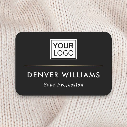 Classy divider logo elegant zwart naamplaatje