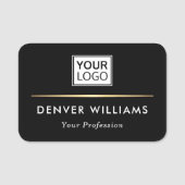 Classy divider logo elegant zwart naamplaatje (Voorkant)