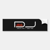 Classy DJ-Bumpersticker met Equalizer Design Bumpersticker (Voorkant)