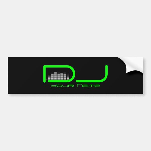 Classy DJ-Bumpersticker met Equalizer Design Bumpersticker (Voorkant)
