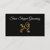 Classy Dog Grooming Gold Poedel Design Visitekaartje (Voorkant)