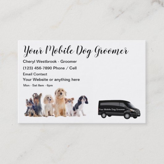 Classy Dog Grooming Mobile Service Visitekaartje (Voorkant)