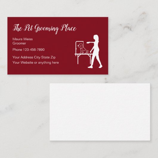 Classy Dog Grooming Services Visitekaartje (Voorkant / Achterkant)