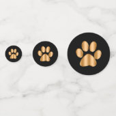 Classy Dog Paw Print Confetti (Achterkanten)