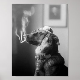 Classy Dog Roken een sigaret Poster