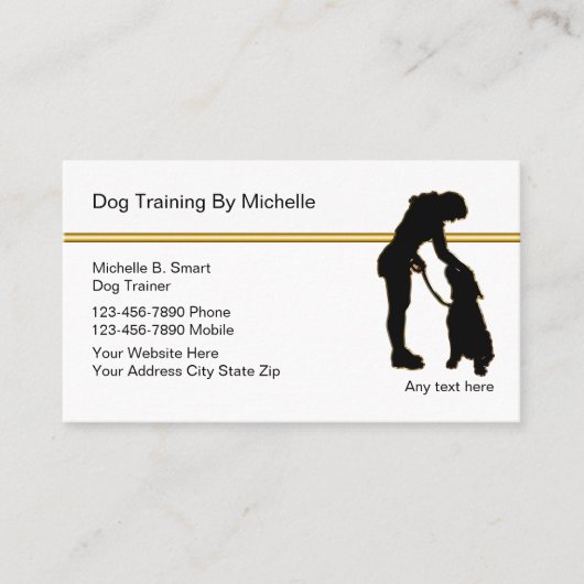 Classy Dog Trainer Visitekaartjes (Voorkant)