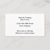 Classy Dog Training Classy of Trainer Visitekaartje (Achterkant)