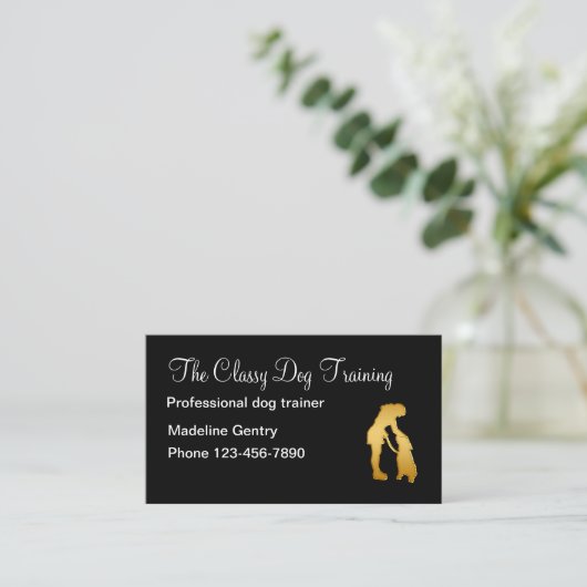 Classy Dog Training Service Visitekaartje (Staand voorkant)
