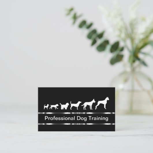Classy Dog Training Visitekaartjes Sjabloon (Staand voorkant)