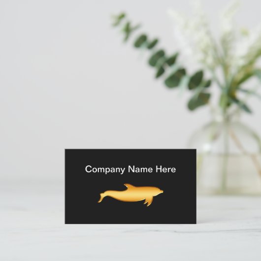Classy Dolphin Logo Thema Visitekaartje (Staand voorkant)