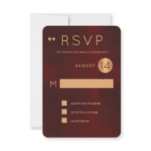 Classy donker bordeauxrood metallic koper bruiloft