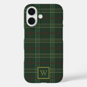 Classy donkergroen plaid Case-Mate iPhone case (Achterkant)