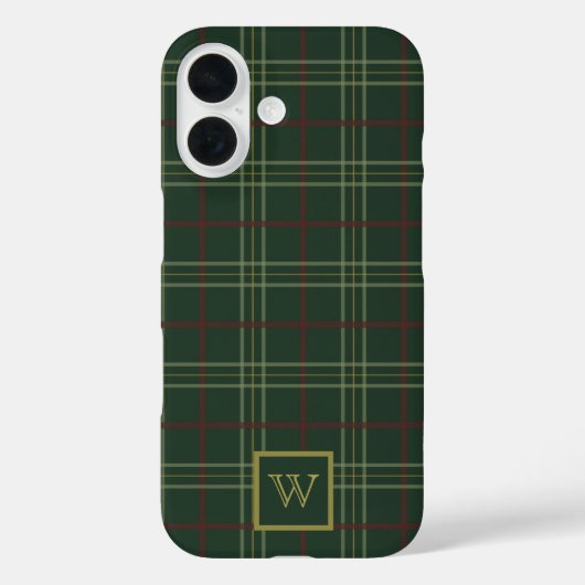 Classy donkergroen plaid Case-Mate iPhone case (Achterkant)