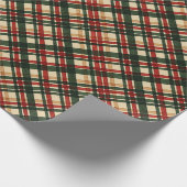 Classy donkergroene rode Waterverf geplakt kunstpa Cadeaupapier (Hoek)