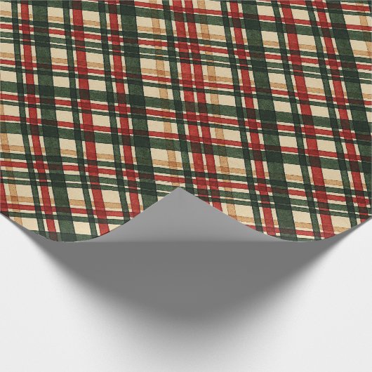 Classy donkergroene rode Waterverf geplakt kunstpa Cadeaupapier (Hoek)