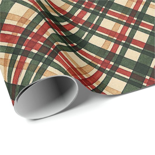 Classy donkergroene rode Waterverf geplakt kunstpa Cadeaupapier (Rol Hoek)