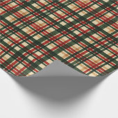 Classy donkergroene rode Waterverf geplakt kunstpa Cadeaupapier (Hoek)