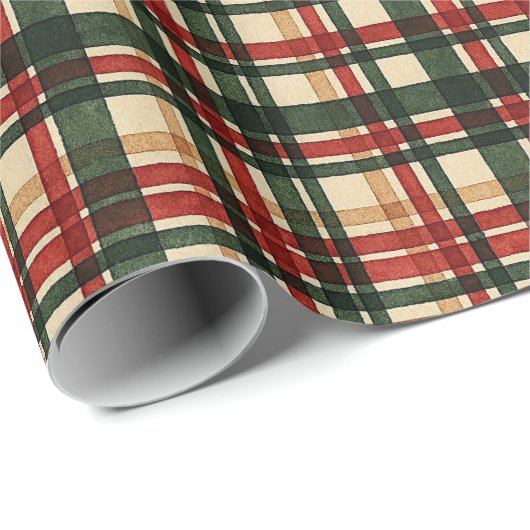 Classy donkergroene rode Waterverf geplakt kunstpa Cadeaupapier (Rol Hoek)