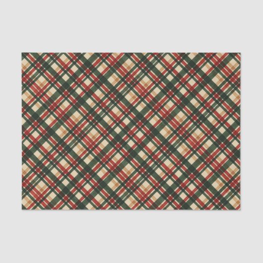 Classy donkergroene rode Waterverf geplakt kunstpa Tissuepapier (Voorkant)