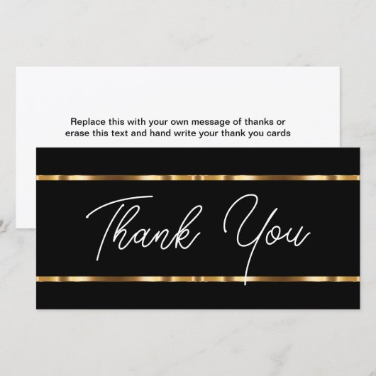 Classy Double Side Flat Business - Hartelijk dank  (Voorkant / Achterkant)