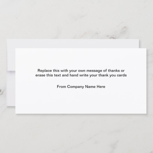 Classy Double Side Flat Business - Hartelijk dank  (Achterkant)