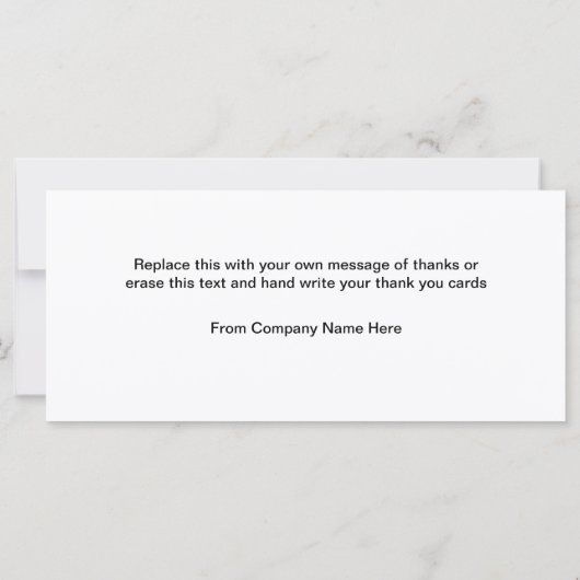 Classy Double Side Flat Business - Hartelijk dank  (Achterkant)