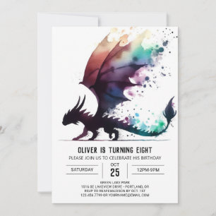 Classy Dragon Birthday bewerkbaar Kaart