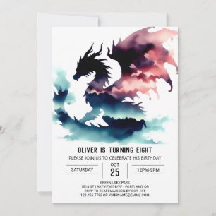 Classy Dragon Birthday Custom Kaart