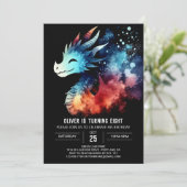 Classy Dragon Birthday Digitaal Kaart (Staand voorkant)