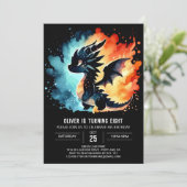 Classy Dragon Birthday  Kaart (Staand voorkant)