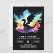 Classy Dragon Birthday Printable Kaart (Voorkant)