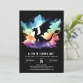 Classy Dragon Birthday Printable Kaart (Staand voorkant)