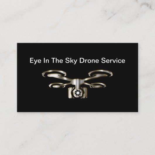 Classy drone oog in sky service visitekaartje (Voorkant)