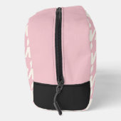 Classy Dusty Roos Blush Pink Houndstooth Pattern Toilettasje (Rechts)