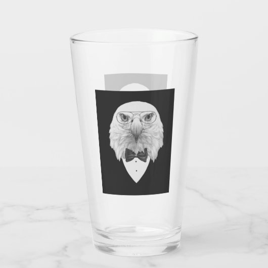 Classy Eagle Portrait Glas (Achterkant)