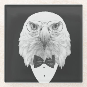 Classy Eagle Portrait Glazen Onderzetter