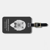 Classy Eagle Portrait | Jouw namen toevoegen Bagagelabel (Voorkant horizontaal)