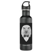 Classy Eagle Portrait | Jouw namen toevoegen Waterfles (Voorkant)