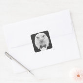 Classy Eagle Portrait Vierkante Sticker (Envelop)
