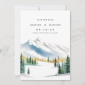 Classy Editable Mountain Save The Date (Voorkant)