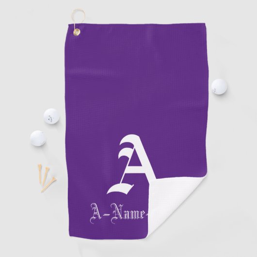 Classy Editable Name en Initiaal Golf Towel Golfhanddoek (Insitu)