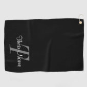 Classy Editable Name & Initiaal Golf Towel Golfhanddoek (Horizontaal)