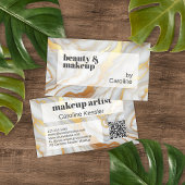 Classy Eenvoudig Grijs Wit Goud Marmeren Kunstpatr Visitekaartje